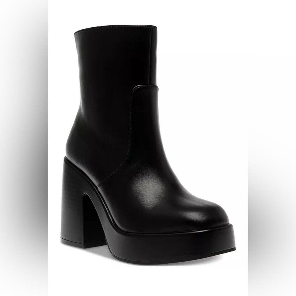 Wild Pair Women's Double Platform Booties Black Size 8 1/2